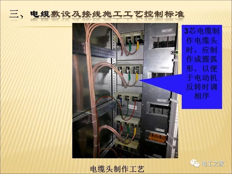 一條完成開關(guān)柜安裝，電纜橋架施工，電纜敷設(shè)及布線施工，照明配電箱施工